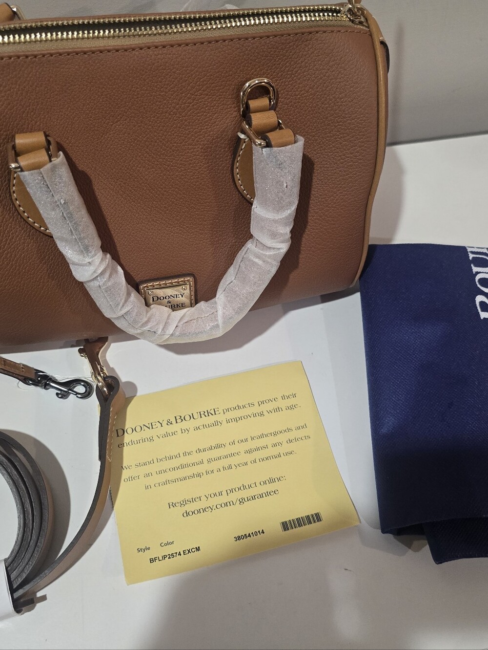 Dooney & Bourke  Sorrento Barrel  Satchel with Gold Hardware - Picture 6 of 6